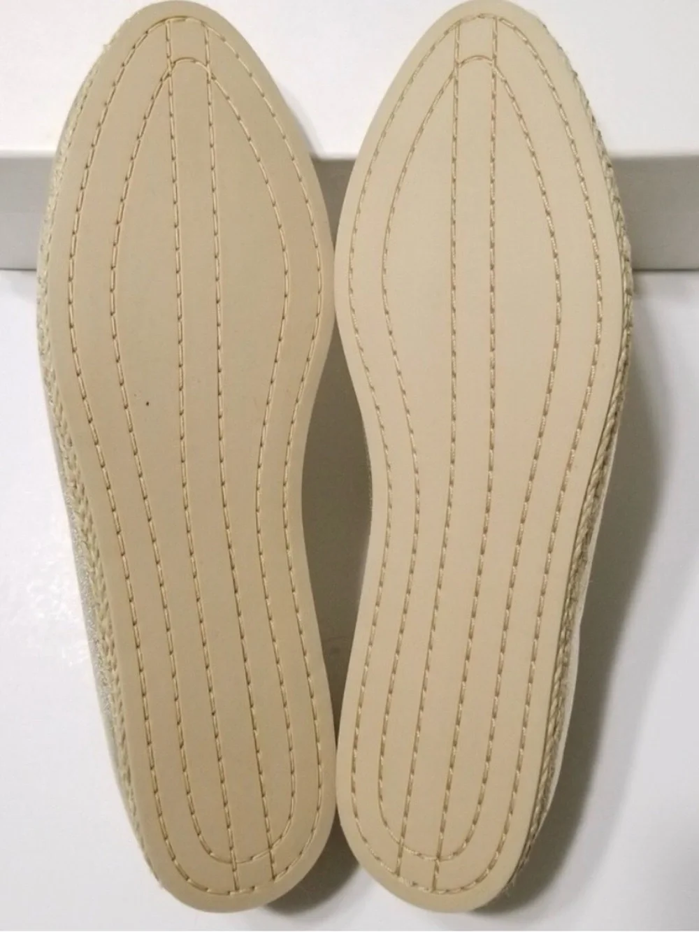 Vince Shimmering Gold Espadrille Flats